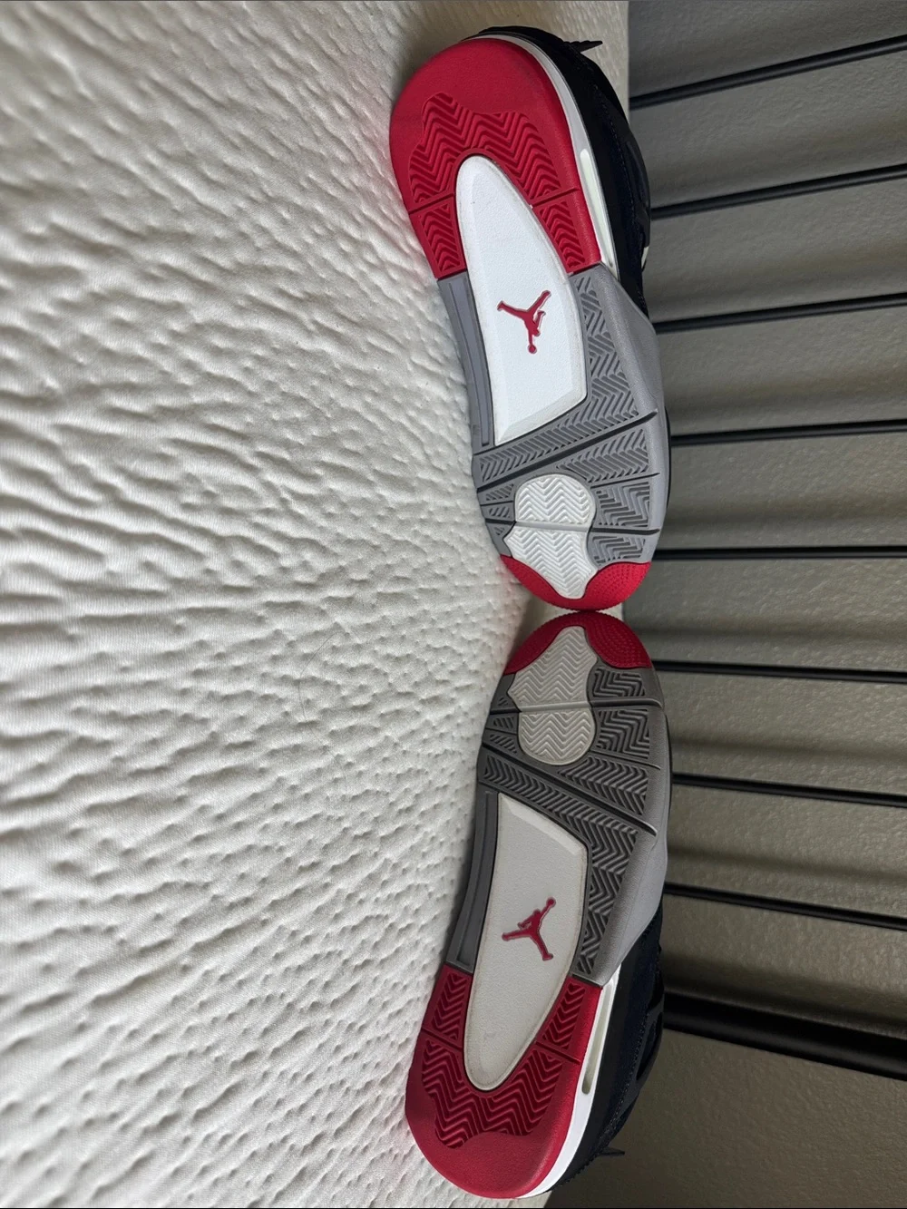 Jordan Black Sneakers with Red and Pale Yellow Accents